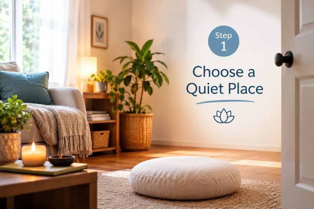 Choose a quiet place to connect with spirits
