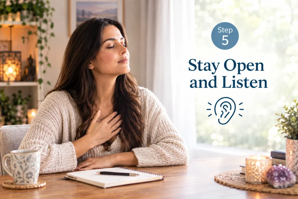 Stay open and listen for spiritual impressions
